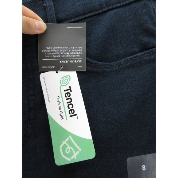 Eddie Bauer Jeans 8 Slightly Curvy Slim Straight High Rise Tencel NEW - Picture 4 of 14